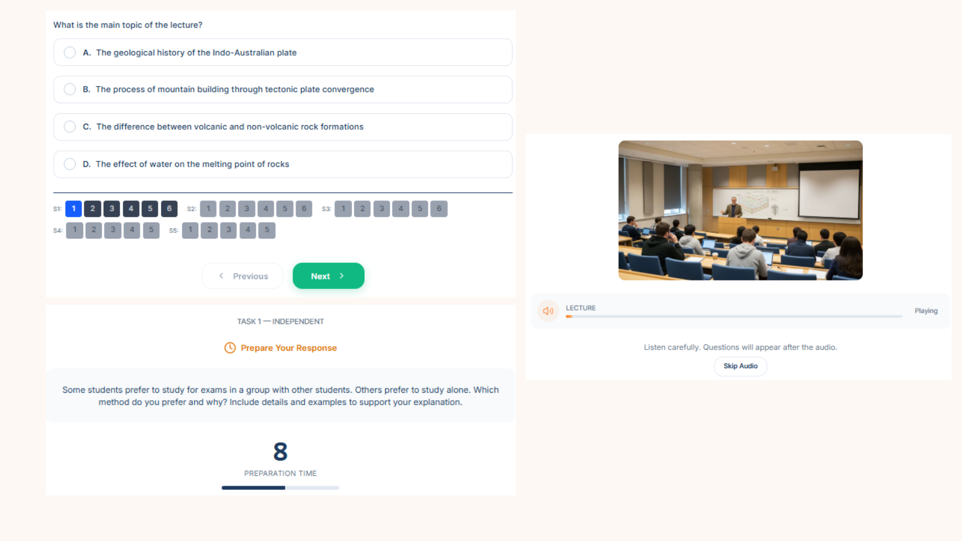 Ücretsiz TOEFL Deneme Sınavı
