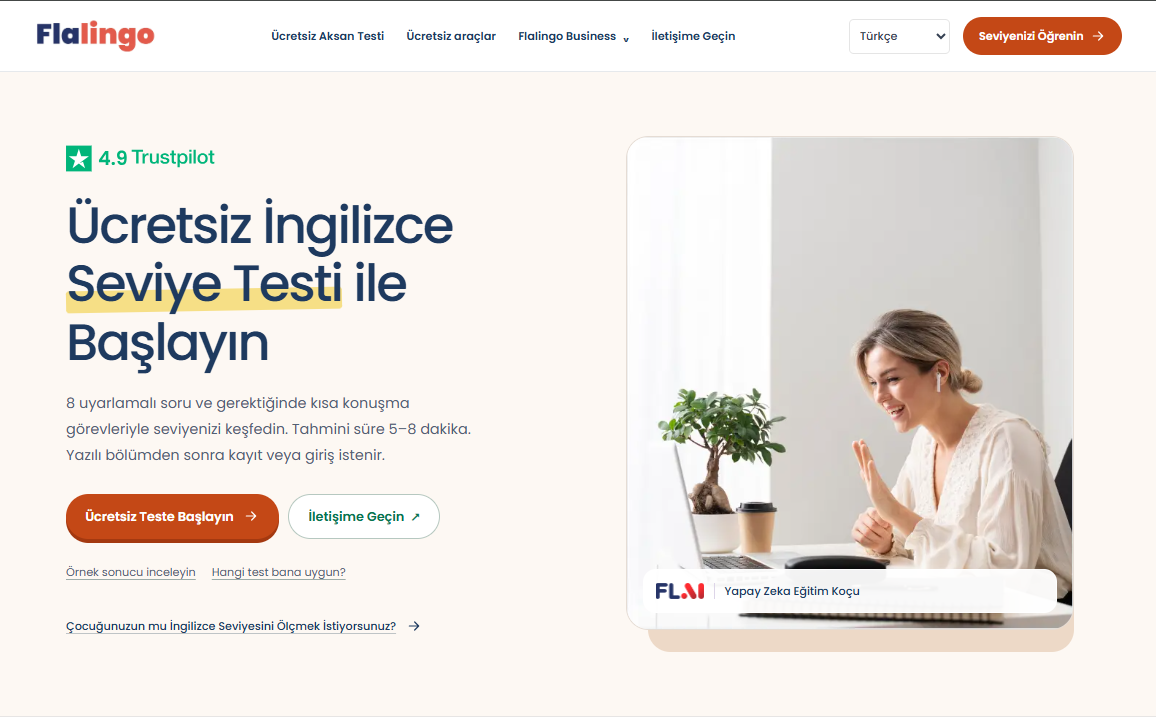 Flalingo İngilizce Seviye Testi